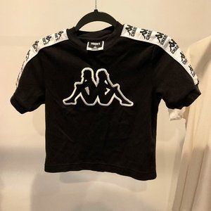 Charms x Kappa embroidered crop top with logo tape